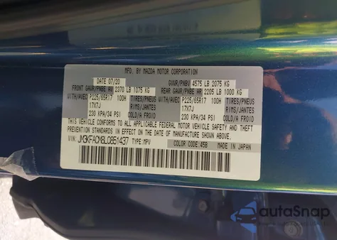 2020 Mazda Cx-5 Touring from USA, damaged, VIN JM3KFACM8L0851437